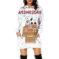 thumbnail image 4 of Otoño e Invierno mujer Snoopy lindo estampado Disney serie navideña señoras moda Sudadera con capucha vestido Casual vestido de manga larga, 4 of 4