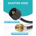 thumbnail image 3 of ZODIRISE 4 ft Propane Hose Adapter - Connect 1lb BBQ to 20lb Gas Tank, 3 of 7