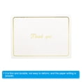 thumbnail image 4 of Uxcell "THANK YOU" Blank Greeting Cards,24pack Foldable Blank Card, Gold Tone White with Envelope, 4 of 5