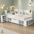 thumbnail image 1 of Twin Size Daybed with Storage - Multifunctional White Bed Frame, 1 of 7