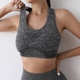 thumbnail image 5 of Ptetnvg Sports Bra Women Bra Soft Breathable Solid Color Elastic Push Up Shockproof Sweat Absorption Anti-snagging Wireless Sports Yoga Jogging Bra Lady, 5 of 9