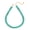 Blue-green / Teal / Cyan, variant on BOOTOOL Women's Olive Green Resin Necklace, 18MM Disc Bead Chunky Choker, Adjustable Boho Jewelry Gift for Her