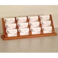 thumbnail image 1 of Tarjetero de madera para mostrador con 12 bolsillos, roble mediano Wooden Mallet BCC4-12MO, 1 of 2