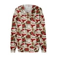 thumbnail image 6 of Hoodies For Women Oversized Winter Cute Sweatshirts Pullover Trendy Fall Clothes, Christmas Print Lightweight Design without Pockets for Comfortable Fall Winter Wear,Deep Red,L, 6 of 6