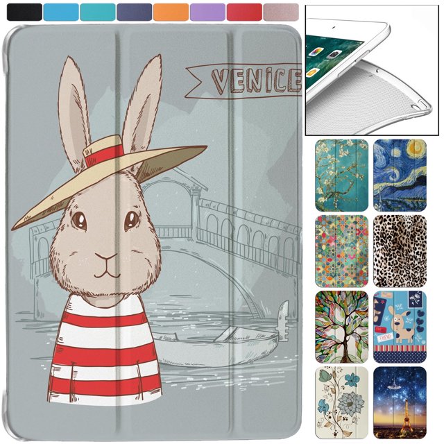 DuraSafe Cases for iPad Mini 4th Gen 2015-7.9 MK6K2LL/A MK6J2LL/A MK6L2LL/A MK9J2LL/A MK9H2LL/A Ultra Slim Energy Saving Printed Case with Adjustable Stand Feature and Sleek Design - Bunny Hat