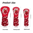 thumbnail image 6 of Uorisanigo Golf Club Covers Set, Driver Headcover and Fairway Wood Head Covers Hybrid Headcovers 3/5 Wood Headcover Leather Red Ladybug Golf Club Head Cover, 6 of 7