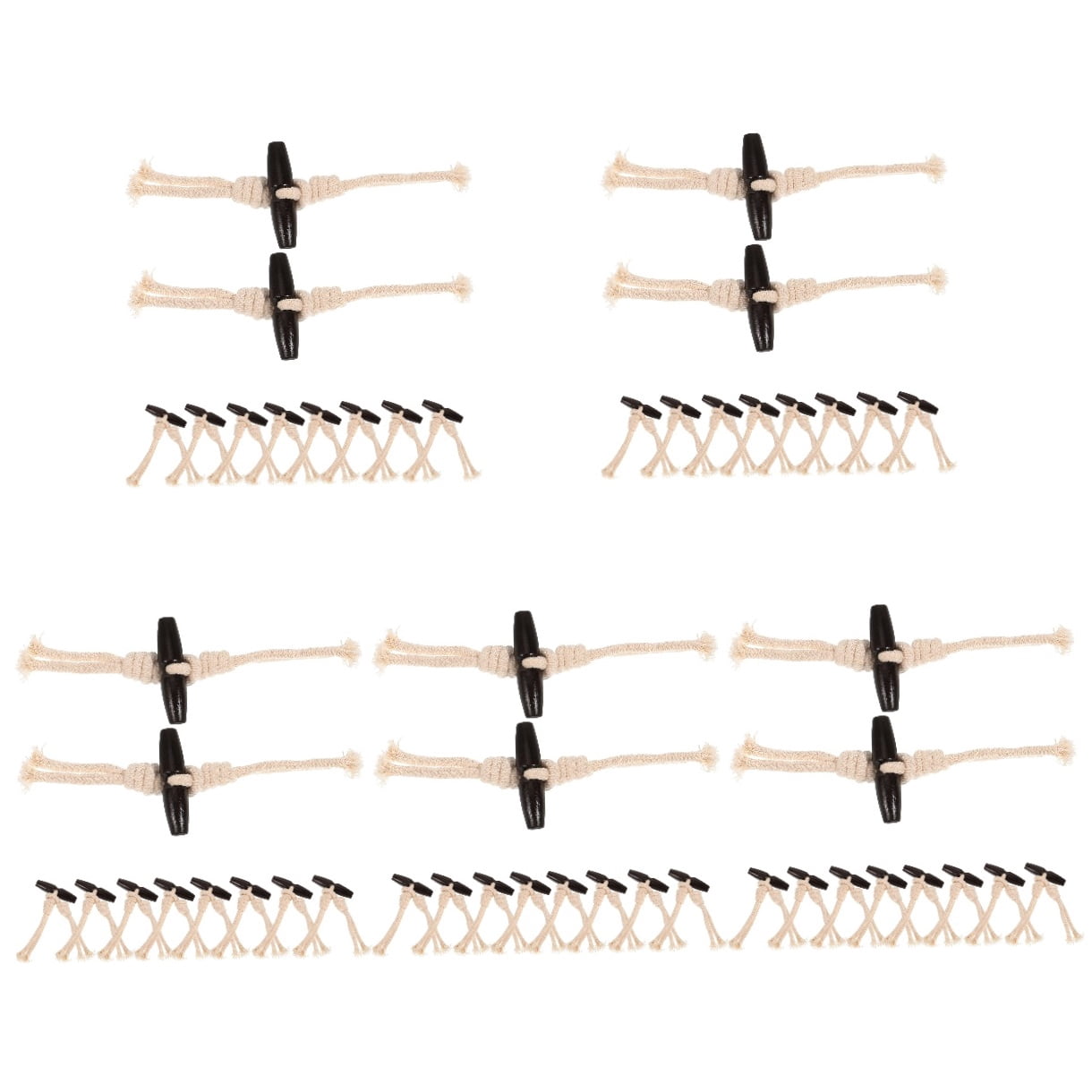 Raindrops 50 Pairs of Toggle Buttons Wood Clothing Toggle Buttons Retro Clothes Buttons Coat Buttons