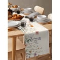 thumbnail image 6 of Summer Floral Botanical Table Runner Cotton Linen 36 Inch Holiday Dresser Scarves, Spring Botanical Vintage Tablerunner for Kitchen Coffee Dining Bedroom Living Room Dinner Scarf Décor 13''x36'', 6 of 9