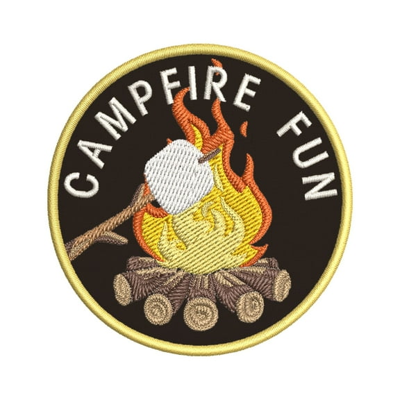 Campfire Fun! Scouts Guide Badge Crest Iron On Embroidered Applique Patch
