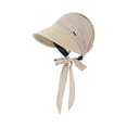 thumbnail image 4 of AJGRHE Packable Sun Hat Beret Style Headwrap For Outdoor Daily Casual Leisure Activities Adjustable Foldable Summer Beach Cap Beige One Size, 4 of 5
