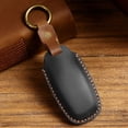 thumbnail image 2 of Wisewang Car Fits Retro Style Key Cover Case Leather Case Keyring Keychain For Cowhide Key Cover Holder Protector Stylish blue, 2 of 6