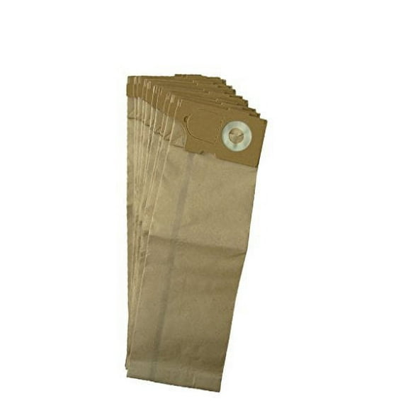 10 Commercial Bags For Windsor Versamatic, Allstar Javelin, Betco, Tornado-Karcher, NSS Marshal, and Triple S (SSS) Upright Vacuum Cleaner 86000460