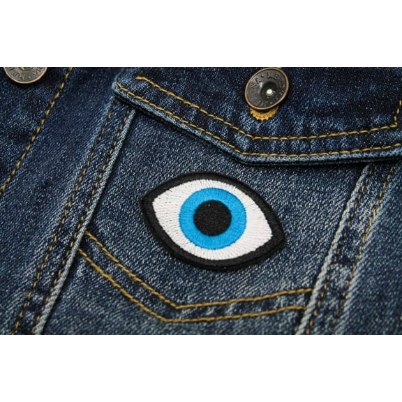 Blue Eye Embroidered Iron On Patch