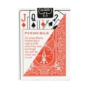 Bicycle Pinochle Playing Cards, Standard Index, 1 Deck (Red or Blue - Color May Vary)