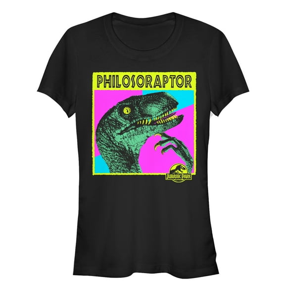 Junior's Jurassic Park Philosoraptor Graphic Tee Black 2X Large