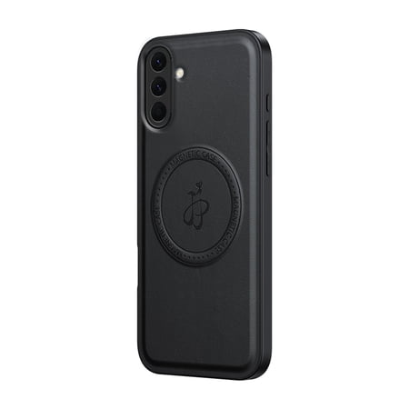 for Samsung Galaxy S24 Case Magnetic Bracket, Built-in Invisible Kickstand [Compatible with Magsafe] Wireless Charging PU Leather Rugged Protection for Samsung Galaxy S24 Phone Cases, Black