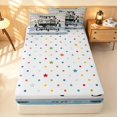 thumbnail image 4 of Erosebridal Happy Camping Camper Zipper Twin Comforter Sets with Fitted Sheet and 2 Pillowcases, Colorful Farmhouse Zipper Bedding Set, Polka Dots Reversible, 4 of 7
