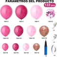 thumbnail image 2 of Kit de Globos de Rojo Rosa, Juego de Globos para Decoración de Fiesta Globos Metálicos para Cumpleaños Fiesta Boda Propuesta Graduación Halloween Año Nuevo (Rojo Rosa), 2 of 4