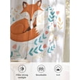 thumbnail image 6 of Sheer Curtains 63 Inch Length, Cartoon Animals Semi Sheer Curtains Light Filtering Window Treatment, Watercolor Flower Leaf Plant Privacy Voile Drapes for Living Room Bedroom 52x63 Inch, 6 of 7