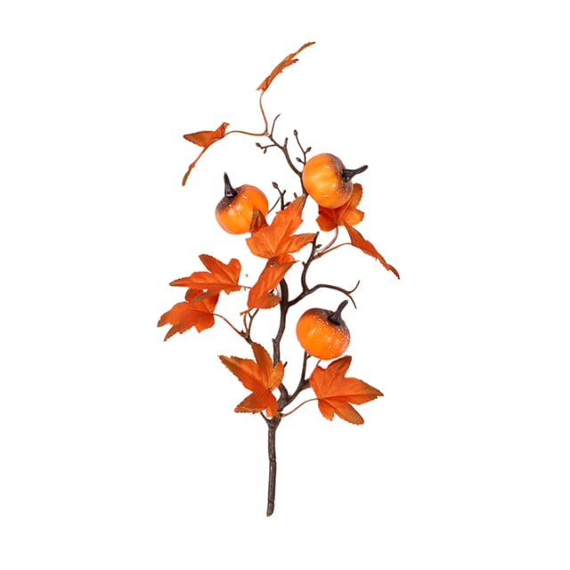 Décorations d'Halloween Extérieures Fausse Feuille d'Érable Citrouille Décor Accent de Récolte de l'Action de Grâce Décorations d'Halloween pour Maison