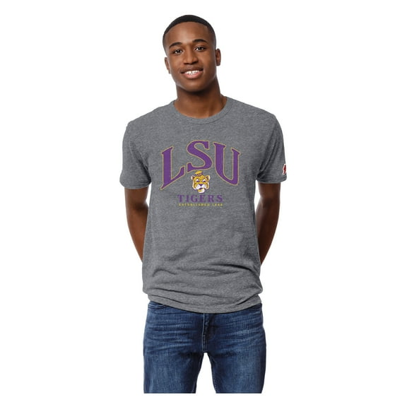 Men's League Collegiate Wear Heather Gray LSU Tigers Victory Falls Tri-Blend T-Shirt