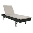 thumbnail image 5 of SAFAVIEH Cam Contemporary Modern Outdoor Patio Sunlounger, Black/Light Grey, 5 of 16