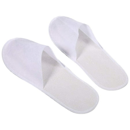 

50 Pairs of Disposable White Slippers Slippers Hotel Slippers for Guests Men and Women Closed Toe Slippers