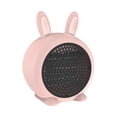 thumbnail image 1 of Zootealy Mini Rabbit Design Portable 800W Space Heater with Tip-Over Switch and Overheat Protection Sensor for Room, Office, Workbench, Kitchen, Pink Color, US Plug, 1 of 6