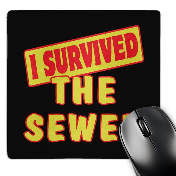 3dRose, I Survived The Sewer Survial Pride And Humor Design, MousePad
