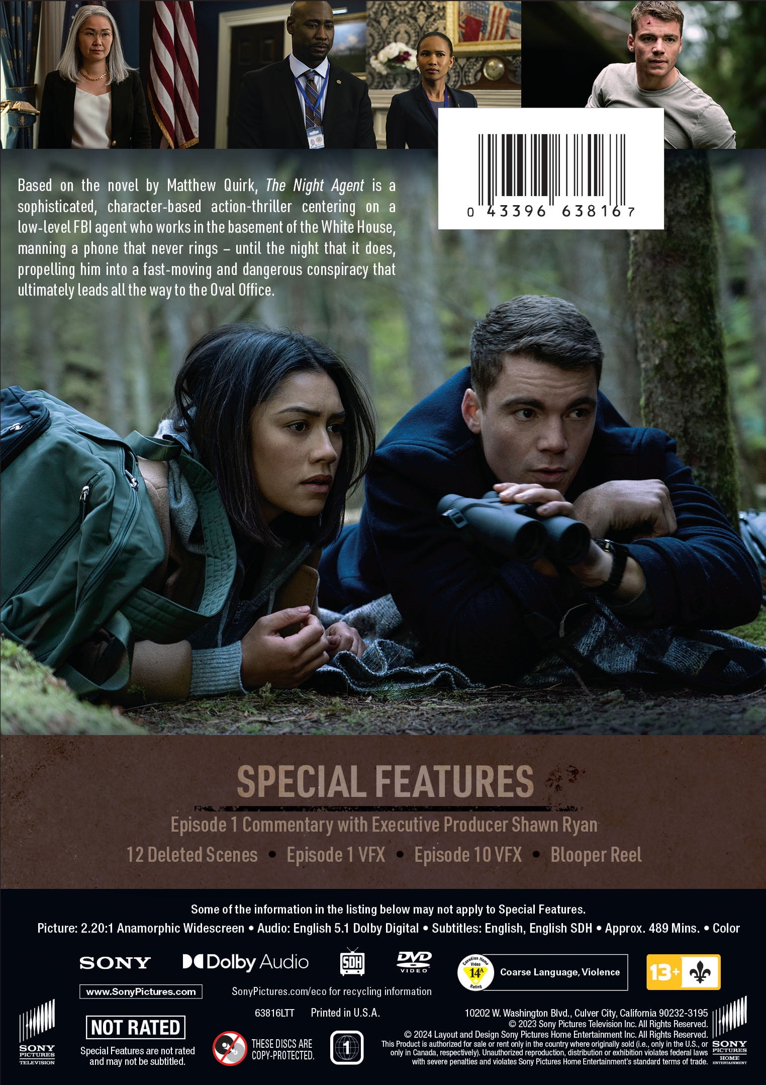 Sony, Night Agent, Season 1 DVD, 4 Discs, Drama Thriller - Walmart.com