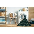 thumbnail image 2 of Ahgly Company Machine Washable Indoor Round Transitional Night Black Area Rugs, 3' Round, 2 of 7