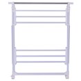 thumbnail image 3 of Gymax Porte-vêtements à Double Rail Pliant Cintre à Roulettes Réglable W / 2 Étagères, 3 of 7