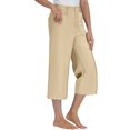thumbnail image 6 of Jxximdong Leggings for Women Women's Cropped Pants High Waisted Summer Vacation Yoga Pants Beige L Yoga Pants, 6 of 7