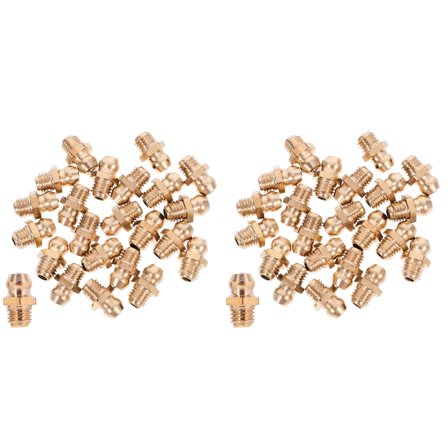 HOMEMAXS 50 pcs Grease Assortment Straight Angled Grease Fitting Lubrication Part (1/4-28 straight)
