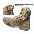 thumbnail image 2 of Botas tácticas militares NORTIV 8 de cuero con cremallera lateral y camuflaje, 2 of 7