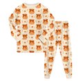 thumbnail image 6 of Futezty Little Girls Boys Halloween Pumpkin Graphic Long Sleeve Pajamas Sets Toddler Pjs Kids Fall Winter Sleepwears 2T-9T, 6 of 7