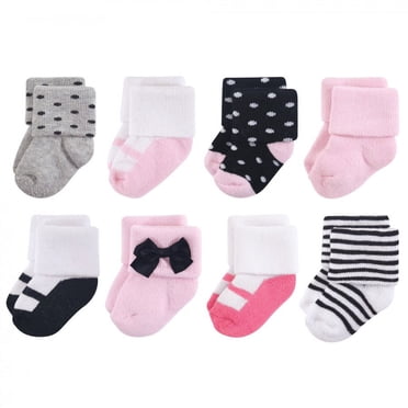 Luvable Friends Baby & Toddler Socks 6-Pack - Gray And Blue Cuff Socks