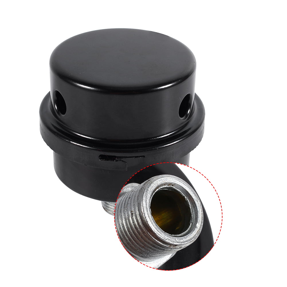 Black Plastic 3/8 PT Male Thread Air Compressor Inlet Filter Silencer Muffler_NS 