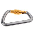 thumbnail image 1 of D Shape 28KN Screw Locking Carabiner Auto Lock Climbing Equipment Gray Screw Lock, 1 of 8