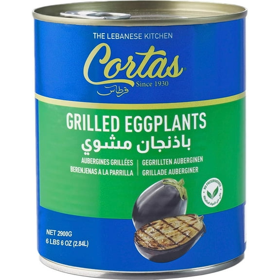 Cortas - Grilled Eggplant Puree, 102oz (2900g) allergens not contained