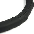 thumbnail image 2 of Masque Genuine Leather Steering Wheel Cover, for Trucks or SUVs - Black, Fits 15.5" to 16.5", 2 of 5