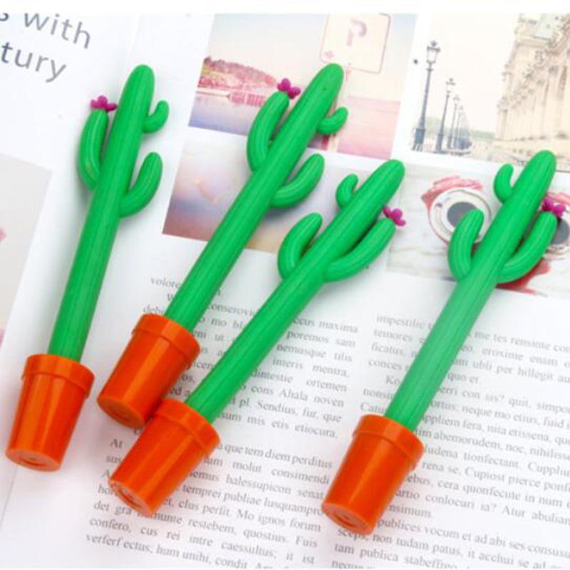 1Pcs Cute Kawaii Cactus Potted Plant Gel Pen Office School Supplies Stat.s1 