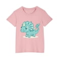 thumbnail image 3 of RXIRUCGD T-shirt en Coton pour Tout-Petits Enfants Garçons Filles Mode Mignon Col Rond Imprimé Tee Manches Courtes Haut ( Rose, Taille : 9 Ans ), 3 of 5