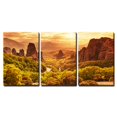 thumbnail image 2 of wall26 - 3 Piece Canvas Wall Art - Meteora Monasteries in Greece. - Modern Home Art Stretched and Framed Ready to Hang - 16"x24"x3 Panels, 2 of 4
