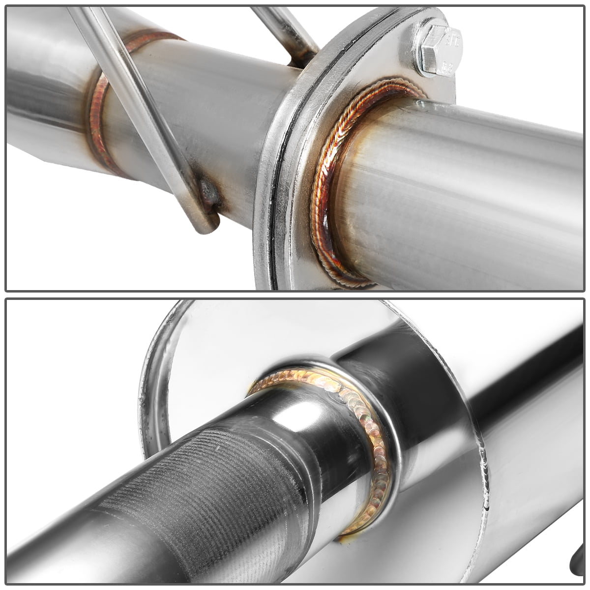 DNA Motoring For 06-11 Honda Civic 1.8L Catback Exhaust System w/4" Burnt Muffler Tip