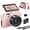 Pink, variant on Saneen 5K 75MP Digital Camera Wifi Autofocus Vlogging Camera for YouTube 3" 180° Flip Screen Travel Video Cameras for Photography with 18X Zoom, 32GB Card