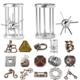 thumbnail image 2 of 33 Styles Lock Brain Tester Puzzles Games Intelligent IQ Test Alloy Metal Kids Adults Toys For Child Talent EducationalPiano lock Deng Xun unisex, 2 of 2