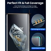 [2+2 Pack] Hionly Compatible with OnePlus 12 HD Screen Protector with Camera Lens Protector