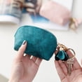 thumbnail image 2 of Monedero, Monedero de PU Monedero con cremallera y llavero, Monederos pequeños esmerilados para mujeres y niñas, Monedero para citas, desplazamientos, viajes (verde), 2 of 3