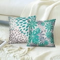thumbnail image 2 of Teal Pillow Covers 18x18 Set of 4 Teal Decorative Throw Pillow Cover for Couch Modern Daisy Pillows Case for Living Room Cushion Bed Outdoor Home Decor, 2 of 6